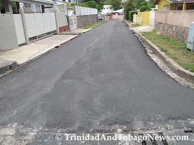 You can see how unevenly the road has been paved.