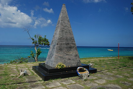 This monument was erected at Payne's Bay, Saint James, Barbados, to the memory of the people killed in the bombing