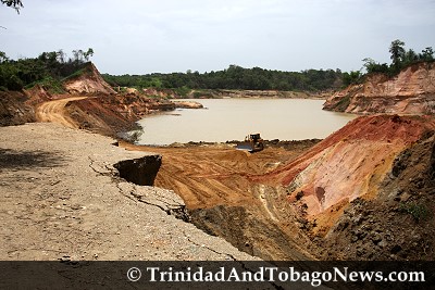 Landmass collapsed at sand quarry site in Caparo