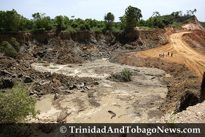 Sand quarrying caused landmass to collapse at Todd's Road, Caparo