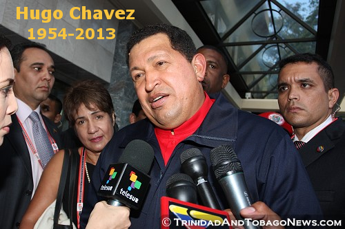 Hugo Chavez at The Fifth Summit of the Americas 2009 held in Trinidad and Tobago