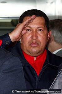 Hugo Chvez (1954 – 2013) during The Fifth Summit of the Americas 2009 held in T&T