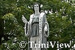 A statue of Christopher Columbus in Port of Spain