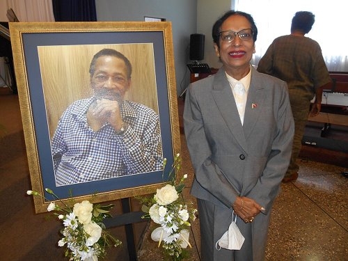 The Late Horace Broomes pictured with his wife of 51 years Mrs Sumita Broomes