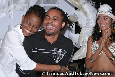 Machel and his mother Elizabeth Montano at Club Zen last night