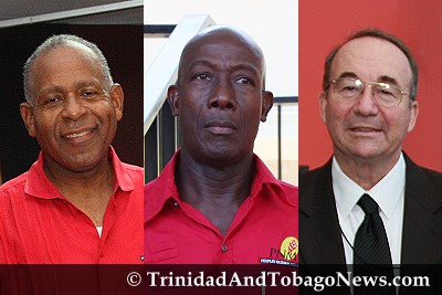 PM Patrick Manning, Dr Keith Rowley and Calder Hart
