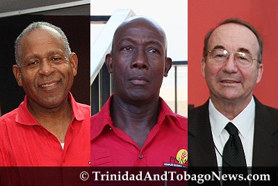 PM Patrick Manning, Dr Keith Rowley and Calder Hart