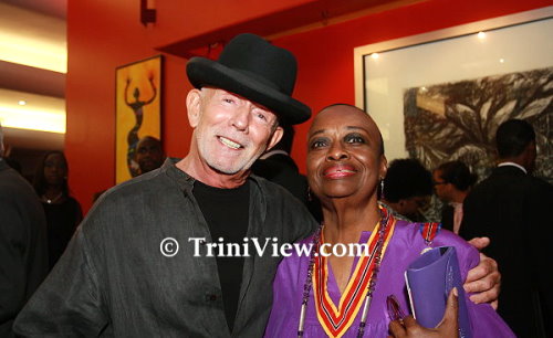 Peter Minshall and Pat Bishop at the 2010 Independence Day Awards Ceremony at Queen's Hall, St Ann's