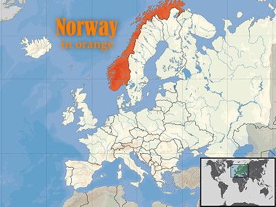 Norway (in orange)