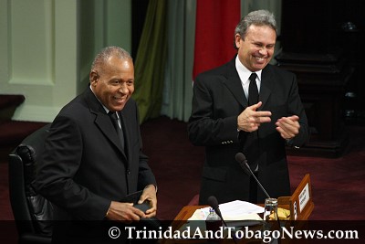 Prime Minister Patrick Manning and Colm Imbert