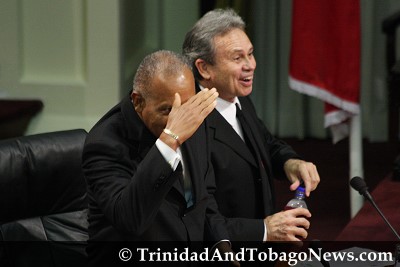 Prime Minister Patrick Manning and Colm Imbert