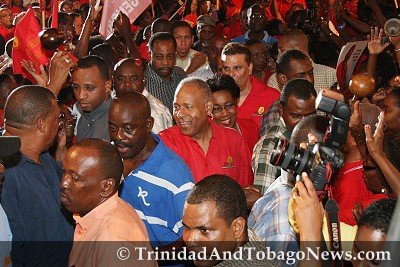 Patrick Manning at PNM Rally in St Augustine, last night