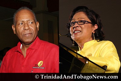 PM Patrick Manning and Opposition Leader Kamla Persad-Bissessar