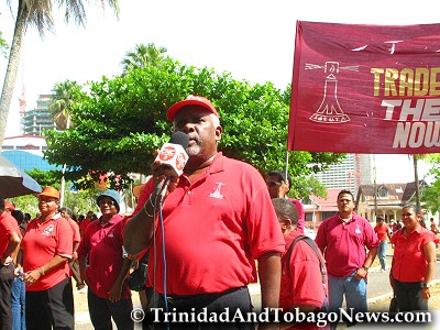 TTUTA President, Mr. Clyde Permell addressing the teachers
