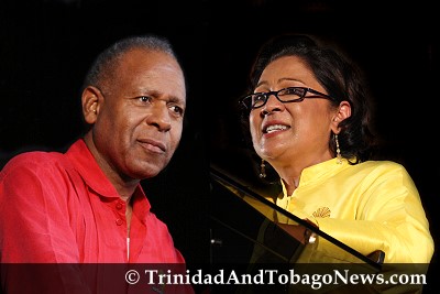 PM Patrick Manning and Opposition Leader Kamla Persad-Bissessar