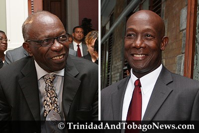 Works and Transport Minister, Jack Warner and Opposition Leader, Dr Keith Rowley