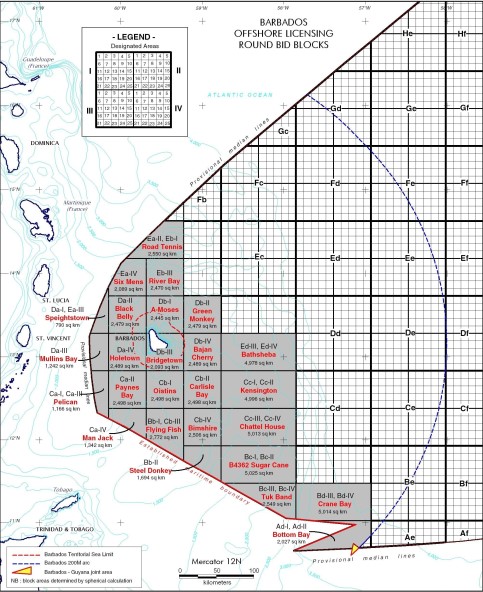 Barbados Map of Blocks